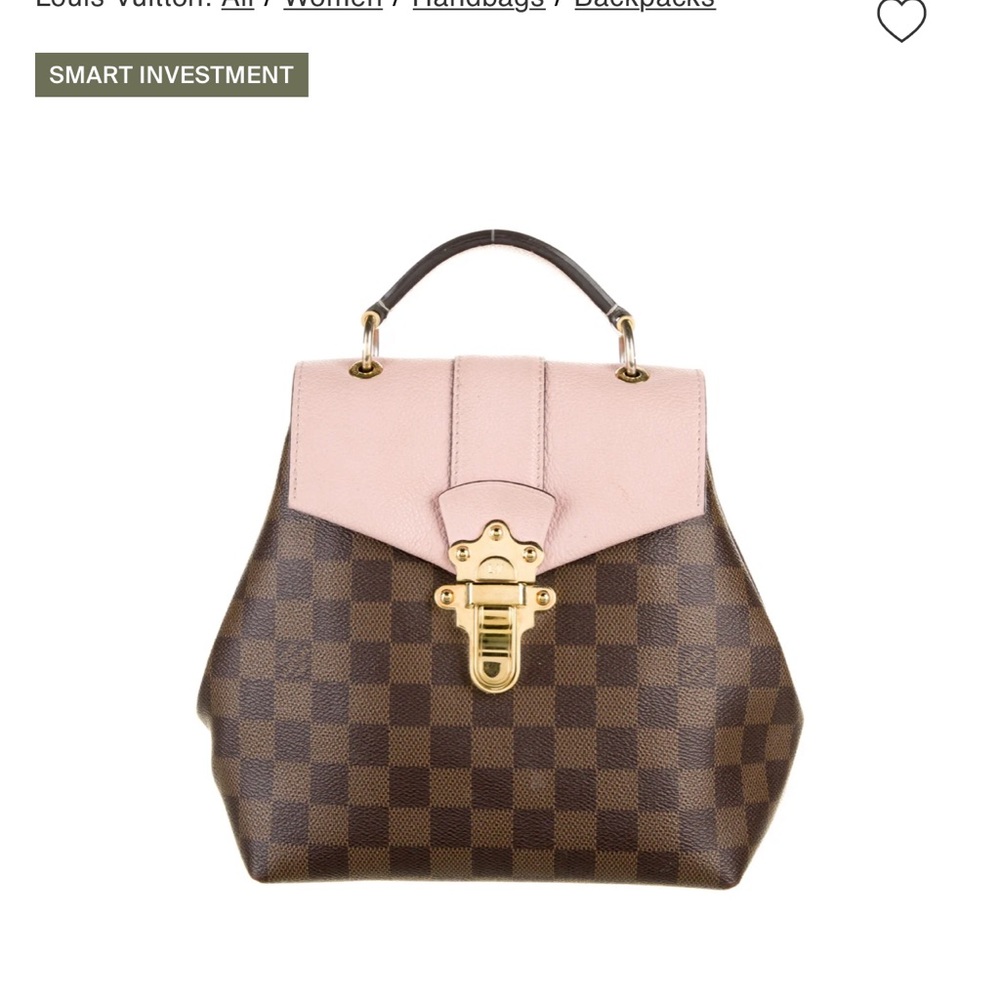 Louis Vuitton brown and pink Damier Ebene Clapton backpack